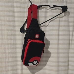Black and Red Poké Ball Sling Belt Bag - Casual Crossbody